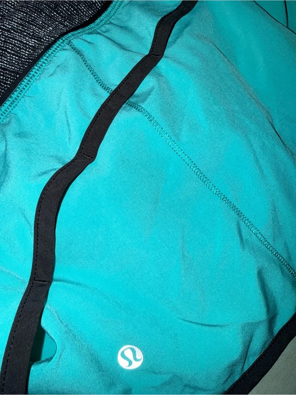 lululemon athletica Teal Athletic Shorts with Black Trim